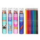 Карандаши цветные 12 цветов Funcolor пластиковые, в картонной тубе, МИКС - Фото 14