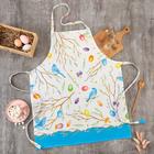 Фартук кухонный «Доляна» Happy Easter, 60×70 см, белый/голубой - Фото 1