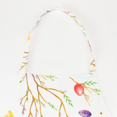 Фартук кухонный «Доляна» Happy Easter, 60×70 см, белый/голубой