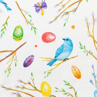 Фартук кухонный «Доляна» Happy Easter, 60×70 см, белый/голубой