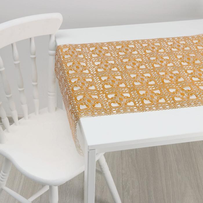 Клеёнка ПВХ «Сильви», ширина 50 см, рулон 20 метров, цвет золотой