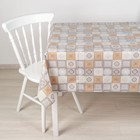 Скатерть на стол на нетканой основе «Мисс», 137×140 см, цвет коричневый - Фото 2