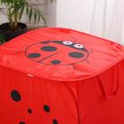 Корзина для игрушек «Божья коровка» с ручками и крышкой - Фото 2