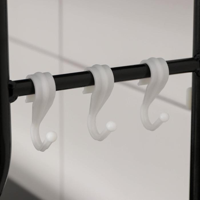 Стеллаж над стиральной машинкой, 65×25×152 см, цвет чёрный - фото 1901225977