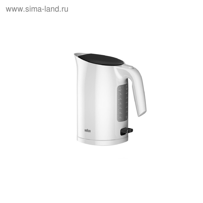 Чайник электрический Braun WK 3100 WH, пластик, 1.7 л, 2200 Вт, белый - Фото 1
