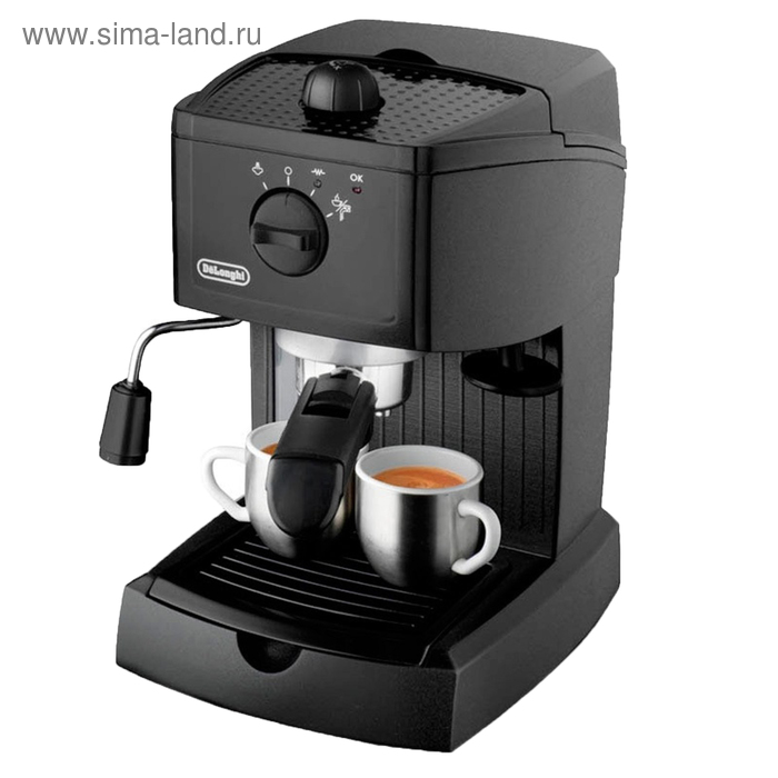 Кофеварка DeLonghi EC 146 B, рожковая, 1050 Вт, 1 л, молотый, чёрная - Фото 1