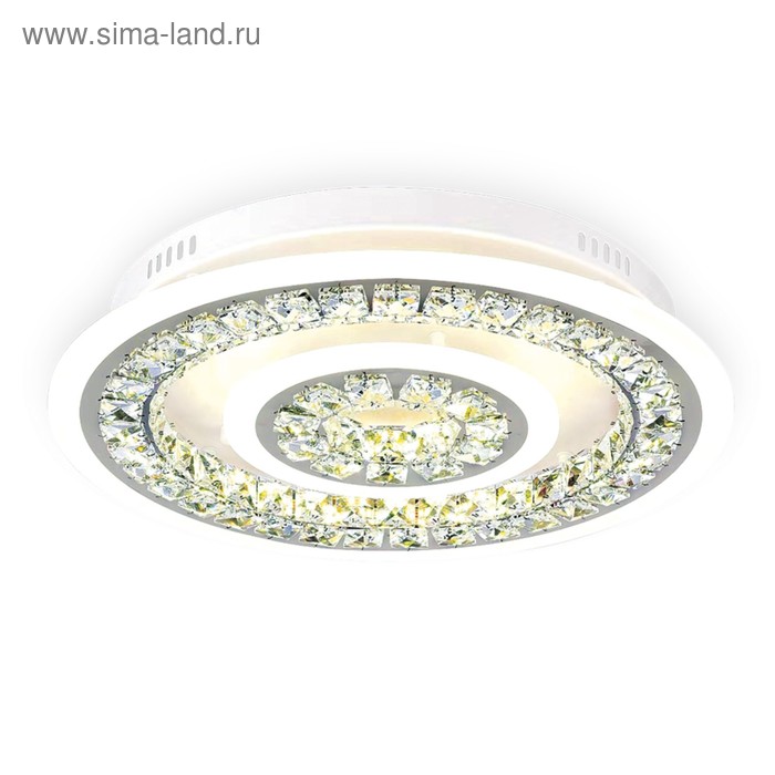 Люстра Ambrella light Ice FA153, 82Вт LED, 5740лм, 3000-6400К, цвет белый, с ПДУ