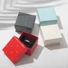Коробочка подарочная под кольцо «Крапинки»,5×5 (размер полезной части 4,5×4,5 см), цвет МИКС - Фото 2