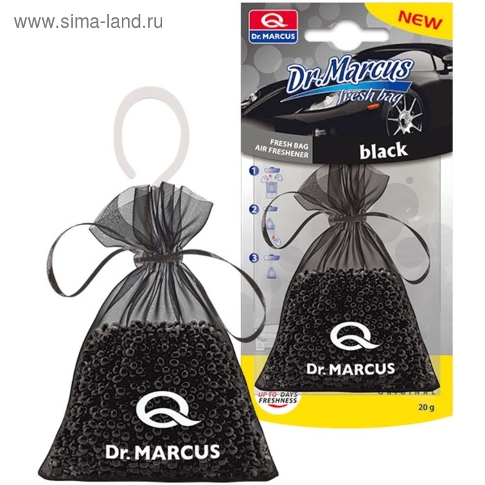 Ароматизатор Dr.Marcus Fresh Bag «Black», подвесной, на зеркало, 20 г 45832a - Фото 1