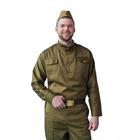 Карнавальный костюм «Солдат», пилотка, гимнастёрка, ремень, р. 54-56 - фото 108940055