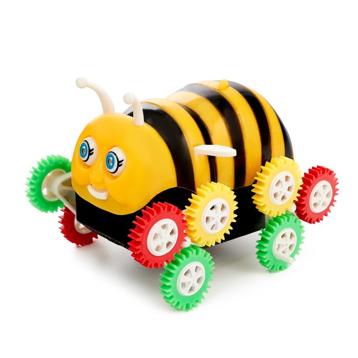 Машина-перевертыш «Пчелка», работает от батареек, в пакете
