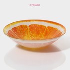 Салатник стеклянный Доляна «Сочный апельсин», 920 мл, 22×5 см - Фото 2