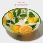 Тарелки Доляна «Дольче», 19 предметов: 6 десертных тарелок, 6 обеденных тарелок, 6 мисок, салатник, стекло, зелёные, жёлтые - Фото 3