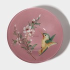 Тарелки Доляна «Колибри», 19 предметов: 6 десертных тарелок, 6 обеденных тарелок, 6 мисок, салатник, стекло, розовые - Фото 3