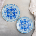 Набор тарелок стеклянных «Синева», 19 предметов: 6 десертных тарелок, 6 обеденных тарелок, 6 мисок, салатник - Фото 3