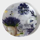 Набор тарелок стеклянных Доляна «Лаванда», 19 предметов: 6 десертных тарелок, 6 обеденных тарелок, 6 мисок, салатник - Фото 2