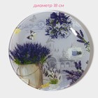 Набор тарелок стеклянных Доляна «Лаванда», 19 предметов: 6 десертных тарелок, 6 обеденных тарелок, 6 мисок, салатник - Фото 5