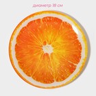 Тарелки Доляна «Сочный апельсин», 19 предметов: 6 десертных тарелок, 6 обеденных тарелок, 6 мисок, салатник, стекло, оранжевый - Фото 4