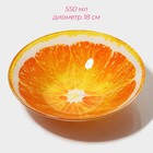 Набор тарелок стеклянных Доляна «Сочный апельсин», 19 предметов: 6 десертных тарелок, 6 обеденных тарелок, 6 мисок, салатник - Фото 6