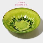 Тарелки Доляна «Романтичный киви», 19 предметов, 6 десертных тарелок, 6 обеденных тарелок, 6 мисок, салатник, стекло, зелёный - Фото 7