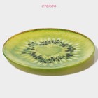 Тарелки Доляна «Романтичный киви», 19 предметов, 6 десертных тарелок, 6 обеденных тарелок, 6 мисок, салатник, стекло, зелёный - Фото 2