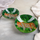 Набор тарелок стеклянных Доляна «Шерхан», 19 предметов: 6 десертных тарелок, 6 обеденных тарелок, 6 мисок, салатник - Фото 2