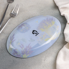 Блюдо стеклянное сервировочное овальное Доляна «Лаванда», 24,5×15 см - Фото 3