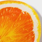 Блюдо сервировочное стеклянное овальное Доляна «Сочный апельсин», 24.5×15 см, оранжевый - Фото 4
