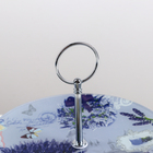 Фруктовница стеклянная двухъярусная круглая Доляна «Лаванда», d=25/20 см - фото 4298332
