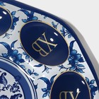 Подставка для яиц Доляна «Христос воскресе», 8 ячеек, 22×22 см, стекло, синяяㅤ - Фото 5