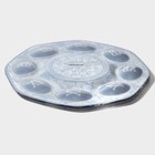 Подставка для яиц Доляна «Христос воскресе», 8 ячеек, 22×22 см, стекло, синяяㅤ - Фото 6