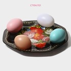 Подставка стеклянная для яиц Доляна «Народные мотивы», 8 ячеек, 21,5×21,5 см - фото 9970110