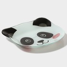 Тарелка Доляна «Пандамэн», 14.9×12.9 см, стекло, белая - Фото 3