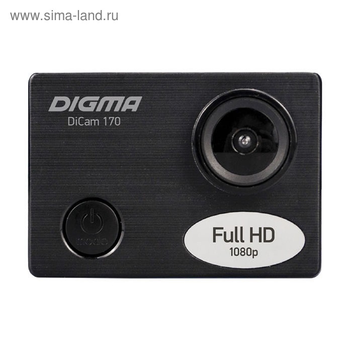 Экшн-камера Digma DiCam 170, черный - Фото 1