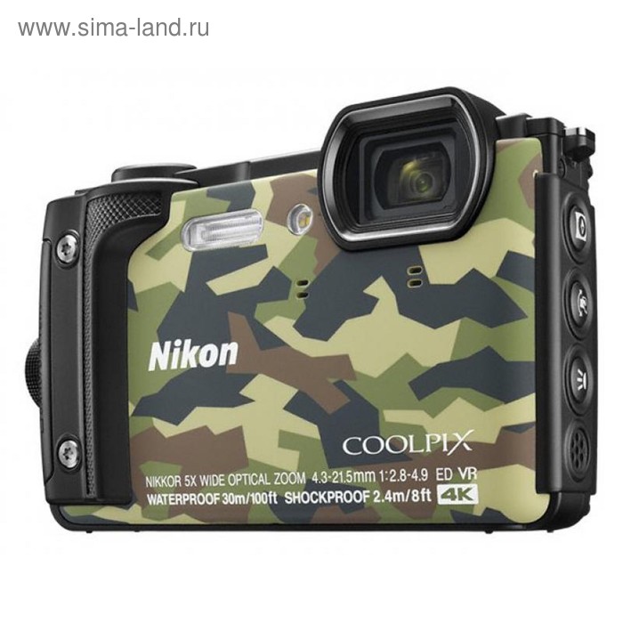 Фотоаппарат Nikon CoolPix W300, 16мп, 4K, 3", 99Мб, SDXC, SD, SDHC, CMOS, WiFi, GPS, МИКС - Фото 1
