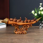 Сувенир полистоун "Семь слонов на бивне" под дерево 18,5х8х44 см - фото 22827068