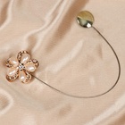 Подхват для штор «Цветок», d=6 см, цвет молочный, золотой - Фото 2