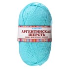Пряжа "Аргентинская шерсть" 100% импортная п/т шерсть 200м/100гр (125,лазурь) - Фото 2
