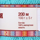 Пряжа "Аргентинская шерсть" 100% импортная п/т шерсть 200м/100гр (125,лазурь) - Фото 3