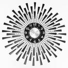 Часы настенные, серия: Ажур, "Чёрные лучики", плавный ход, d-69 см, циферблат 22 см - фото 6272474