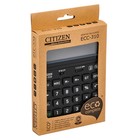 Калькулятор настольный Citizen "ECC-310", 12-разрядный, 107 х 173 х 34мм, питание от солнечной батареи, черный - фото 9947774