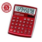 Калькулятор настольный Citizen "CDC-80RDWB", 8-разрядный, 108 х 135 х 24 мм, двойное питание, красный - Фото 1