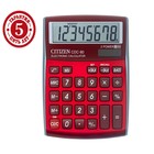 Калькулятор настольный Citizen "CDC-80RDWB", 8-разрядный, 108 х 135 х 24 мм, двойное питание, красный - фото 6272482