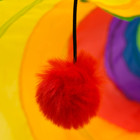 Туннель для кошек с игрушкой, 120 х 25 см, разноцветный - фото 7175350