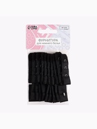 Застёжка для бюстгальтера, 3 ряда 1 крючок, 10 шт., чёрная - Фото 3