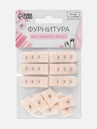 Застёжка для бюстгальтера, 3 ряда 1 крючок, 10 шт., бежевая - Фото 7