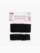 Застёжка для бюстгальтера, 3 ряда 2 крючка, 3.3×2.8 см, 3.3×5 см, 10 шт., чёрная - Фото 3