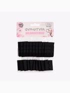 Застёжка для бюстгальтера, 3 ряда 2 крючка, 3.3×2.8 см, 3.3×5 см, 10 шт., чёрная - Фото 5