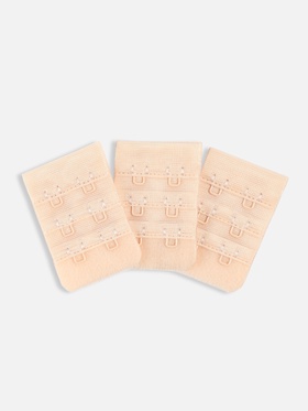 Застёжка для бюстгальтера, 3 ряда 2 крючка, 3.3×2.8 см, 3.3×5 см, 10 шт., бежевая 4587452