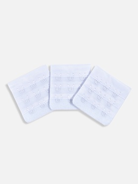 Застёжка для бюстгальтера, 3 ряда 3 крючка, 4.5×2.8 см, 4.5×4.9 см, 10 шт., белая